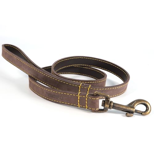 Lederleine Ancol Timberwolf + optionales personalisertes Halsband | 1m lang - Braun Lederleine Ancol Timberwolf + optionales personalisertes Halsband | 1m lang - Braun von CustomDesign.Shop