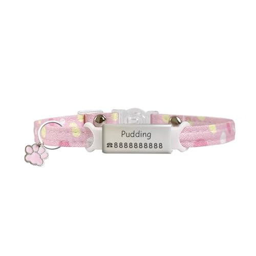 Personalisierbares, schlichtes einfarbiges Haustierhalsband für kleine Hunde und Katzen, aus Stoff, Silikon, Edelstahl usw. Mit Laser – gravierte Namensschilder, für Katzen, Teddybären und Bichons Personalisierbares, schlichtes einfarbiges Haustierhalsband für kleine Hunde und Katzen, aus Stoff, Silikon, Edelstahl usw. Mit Laser – gravierte Namensschilder, für Katzen, Teddybären und Bichons von CustomizeFactory