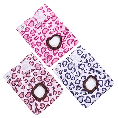 CuteBone 3 Stück Leopard Wiederverwendbare Hundewindeln, Hochsaugfähige Premium-Windeln für Hündchen, Umweltfreundliche Damenbinden Höschen für weibliche Haustiere D54M-DE CuteBone 3 Stück Leopard Wiederverwendbare Hundewindeln, Hochsaugfähige Premium-Windeln für Hündchen, Umweltfreundliche Damenbinden Höschen für weibliche Haustiere D54M-DE von CuteBone