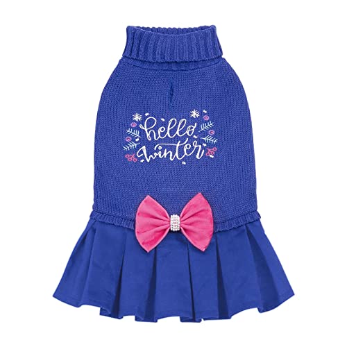 CuteBone Bordado Hello Winter Knit Dog Sweater Dress Ropa térmica para Perros Con Bowtie Pullover Mascota Abrigo de Invierno Ropa para Gatos Suéter para Cachorros DS52XL-DE CuteBone Bordado Hello Winter Knit Dog Sweater Dress Ropa térmica para Perros Con Bowtie Pullover Mascota Abrigo de Invierno Ropa para Gatos Suéter para Cachorros DS52XL-DE von CuteBone