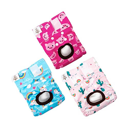 CuteBone 3er-Pack Waschbare Hundewindeln für Damen, wasserdichte Welpenhosen, Valentinstag, Rosenkollektion für Hündchen in der Hitzeperiode D31XS-DE CuteBone 3er-Pack Waschbare Hundewindeln für Damen, wasserdichte Welpenhosen, Valentinstag, Rosenkollektion für Hündchen in der Hitzeperiode D31XS-DE von CuteBone