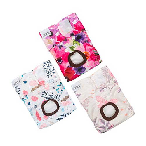 CuteBone 3 Stück Wiederverwendbare Hundewindeln, Hochsaugfähige Premium-Windeln für Hündchen, Umweltfreundliche Damenbinden Höschen für weibliche Haustiere D21XS-DE CuteBone 3 Stück Wiederverwendbare Hundewindeln, Hochsaugfähige Premium-Windeln für Hündchen, Umweltfreundliche Damenbinden Höschen für weibliche Haustiere D21XS-DE von CuteBone