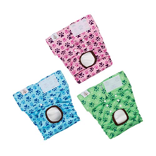 Cutebone Waschbare Hundewindeln für Hündinnen, 3 Stück Wiederverwendbare Hundewindeln, Hochsaugfähige Premium-Windeln für Hündchen D06L-DE Cutebone Waschbare Hundewindeln für Hündinnen, 3 Stück Wiederverwendbare Hundewindeln, Hochsaugfähige Premium-Windeln für Hündchen D06L-DE von CuteBone
