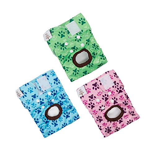CuteBone 3 Stück Wiederverwendbare Hundewindeln, Hochsaugfähige Premium-Windeln für Hündchen, Umweltfreundliche Damenbinden Höschen für weibliche Haustiere D06XS-DE CuteBone 3 Stück Wiederverwendbare Hundewindeln, Hochsaugfähige Premium-Windeln für Hündchen, Umweltfreundliche Damenbinden Höschen für weibliche Haustiere D06XS-DE von CuteBone