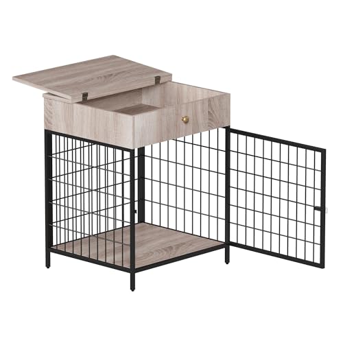 Hundekäfig Möbel, Dekorative Graue Stahlrohr Hund Schranktisch Mit Schublade, Kau-Schutz Indoor Pet Box Kleiner Hund End Tisch Hundekäfig Möbel, Dekorative Graue Stahlrohr Hund Schranktisch Mit Schublade, Kau-Schutz Indoor Pet Box Kleiner Hund End Tisch von CuteHairy