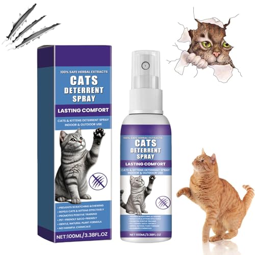 Cutiolly Katzenkratzspray,100ml Anti Kratz Spray für Katzen,Antikratzspray Katzen,Beruhigendes Spray für Katzen,Calming Spray,Transparentes Verhaltensspray für Katzen und Kätzchen von Cutiolly
