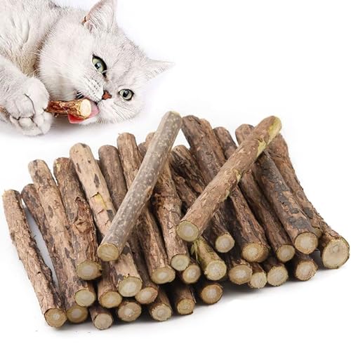 Cutiolly Katzenminze Sticks,32 Stück Matatabi Kausticks,Katzenminze Sticks für Katzen,Katzen Kauhölzer Sticks,Matatabi Katzen Kauhölzer,Katzenminze Spielzeug,Süßholz zum Kauen,per Gattiper Gatti von Cutiolly