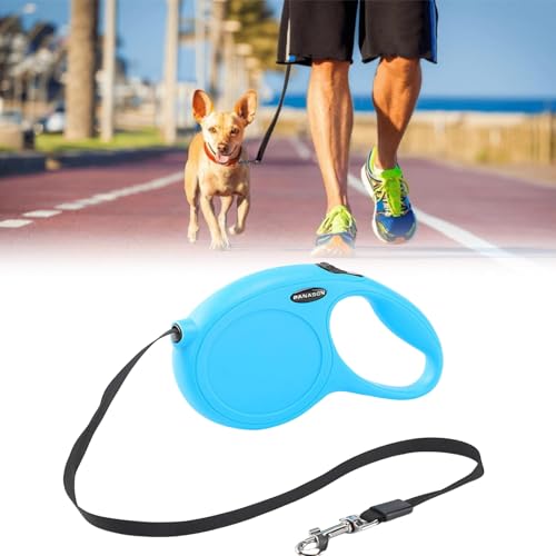 Ausziehbare Leine für Hunde,Rollleine Hundeleine 5m,Leine Hundeleine Einziehbar,Hundeleine für Hunde,Hundeleine Ausziehbar mit Griff,Dog Leash,Verhedderungsfreie Ausziehbare Hundeleine (Blau) von Cutiolly