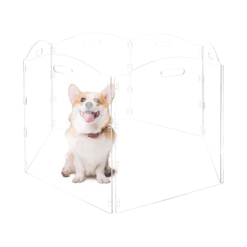 Cutora Acryl-Hunde-Laufgitter für Haus, 6 Paneele, 304,8 cm B x 61 cm H, faltbares Hundegitter für den Innenbereich, mit Griffen, freistehender Haustierzaun, transparenter Hundegehege für mittelgroße Cutora Acryl-Hunde-Laufgitter für Haus, 6 Paneele, 304,8 cm B x 61 cm H, faltbares Hundegitter für den Innenbereich, mit Griffen, freistehender Haustierzaun, transparenter Hundegehege für mittelgroße von Cutora
