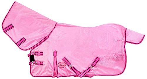 Cwell Equine New Mini/Sheland/Pony Fly, weicher Netzstoff, Nackenbezug, 90-120 cm, Pink von Cwell Equine