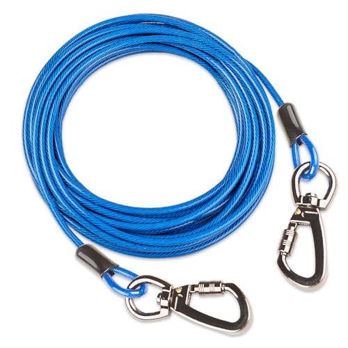 Cwlovys Hundeauslegekabel, 3,4 m, 5,4 m, 76,2 m, 15,2 m, für Hunde bis zu 113 kg, Blau Cwlovys Hundeauslegekabel, 3,4 m, 5,4 m, 76,2 m, 15,2 m, für Hunde bis zu 113 kg, Blau von Cwlovys
