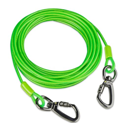 Cwlovys Hundeleinenkabel, 3,4 m, 50,8 cm, 6,5 m, 7,2 m, 2,7 m, 30 m, geeignet für Hunde bis zu 158,8 kg, nicht aufziehbar, für Outdoor-Camping, Hof Cwlovys Hundeleinenkabel, 3,4 m, 50,8 cm, 6,5 m, 7,2 m, 2,7 m, 30 m, geeignet für Hunde bis zu 158,8 kg, nicht aufziehbar, für Outdoor-Camping, Hof von Cwlovys