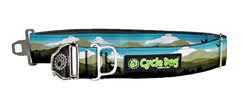 Cycle Dog Eagle Sunrise Hundehalsband mit Flaschenöffner, fett, Größe M, 30,5-53,3 cm, geruchlos, wasserdichtes Halsband für Hunde und Welpen, sichere Verriegelungsschnalle, wasserdicht, nachhaltig von Cycle Dog
