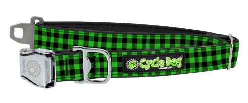 Cycle Dog RCM-GP-L Hundehalsband, groß, kariert, Grün von Cycle Dog