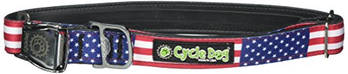 Cycle Dog RCM-USA-L USA Hundehalsband mit Flaschenöffner und Fluggesellschaft, Größe L (43,2-68,6 cm) von Cycle Dog