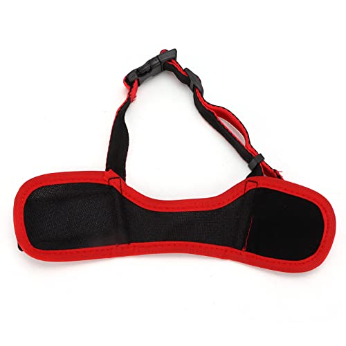 Mundmaske für Haustiere, Hundemaulkorb, bequem, verstellbar, leicht zu tragen, leicht zu reinigen, Anti-Biss- und Anti-Fress-Hundemaulkorb(rot) von Cyllde