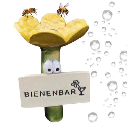 Cymwer Insektentränke aus Harz in faszinierendem Blumen-Design – Bienen-Tränke im Außenbereich for Garten, Hof und Blumenbeete zur Unterstützung eines gesunden Ökosystems von Cymwer