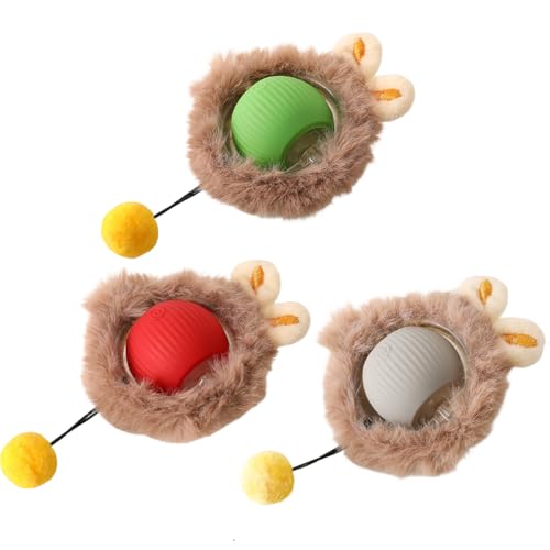 Cymwer Interaktives Katzenspielzeug, Ball für Hauskatzen, interaktives automatisches Katzenballspielzeug, schnell rollend im Beutel, Versteckspiel, Mausfangspiel, Kätzchenspielzeug Cymwer Interaktives Katzenspielzeug, Ball für Hauskatzen, interaktives automatisches Katzenballspielzeug, schnell rollend im Beutel, Versteckspiel, Mausfangspiel, Kätzchenspielzeug von Cymwer