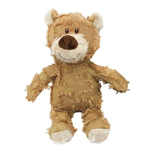 Cymwer Unzerstörbarer robuster Bär mit Quietschgeräusch, 3-farbiges Plüsch-Quietschspielzeug in Bärenform, Baumwollseil, Cord-Hund, interaktives Spielzeug, lindert Bewegungsmangel, Bär-Hunde Cymwer Unzerstörbarer robuster Bär mit Quietschgeräusch, 3-farbiges Plüsch-Quietschspielzeug in Bärenform, Baumwollseil, Cord-Hund, interaktives Spielzeug, lindert Bewegungsmangel, Bär-Hunde von Cymwer
