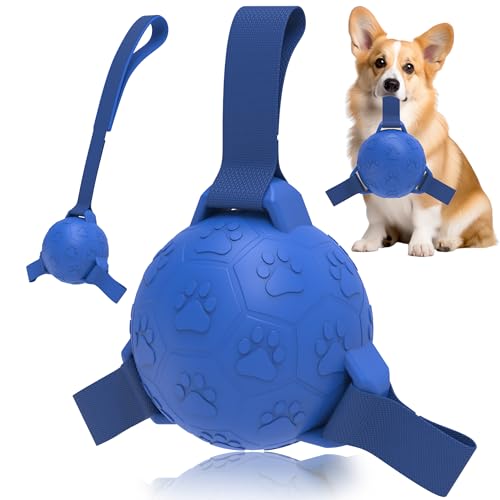 CyperGlory Kauspielzeug für Hunde mit Gurten: langlebiges und interaktives Gummispielzeug, ideales Geschenk für mittelgroße und große Hunde, geeignet für Tauziehen & Spielen im Freien, 2 Formen mit von CyperGlory