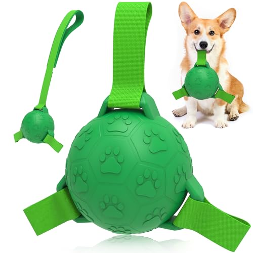 CyperGlory Kauspielzeug für Hunde mit Gurten: langlebiges und interaktives Gummispielzeug, ideales Geschenk für mittelgroße und große Hunde, geeignet für Tauziehen & Spielen im Freien, 2 in 1 mit von CyperGlory