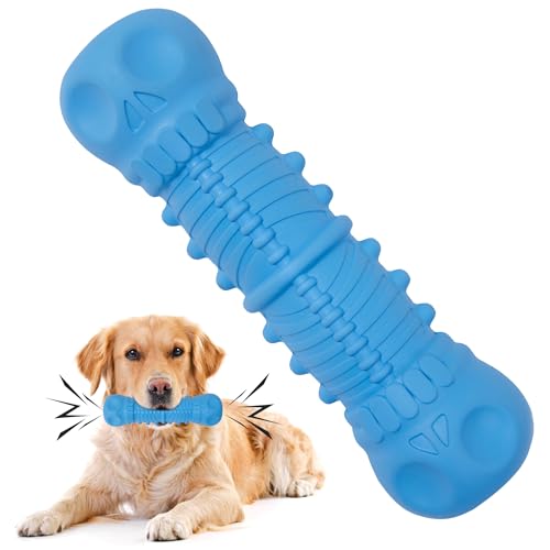 CyperGlory Langlebiges quietschendes Hundespielzeug für aggressive Kauer - robustes Gummi-Zahnspielzeug für Welpen, unzerstörbares Super-Kauspielzeug für mittelgroße und große Rassen, tolles von CyperGlory