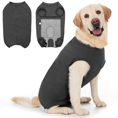Cyponpy Hundebody Nach Op Medizinischer Body für Hunde Kastration Hündin Rüde Operationsbody Hund Body Nach Op Hund Shirt Leckschutz Wundschutzanzug für Hunde Einteiler Schlafanzug Klein Mittel Groß von Cyponpy