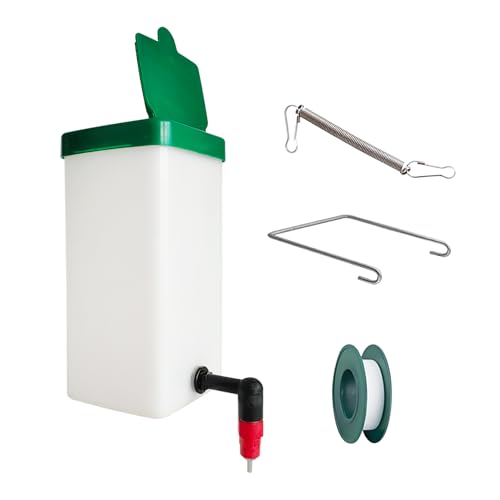 Automatisches Trinksystem, Küken-Wasserbecher, 1 l, hängend, automatische Befüllung, Kükenbecher, Tränke, für Käfige verwendet (Grün, 1) von Cyrading