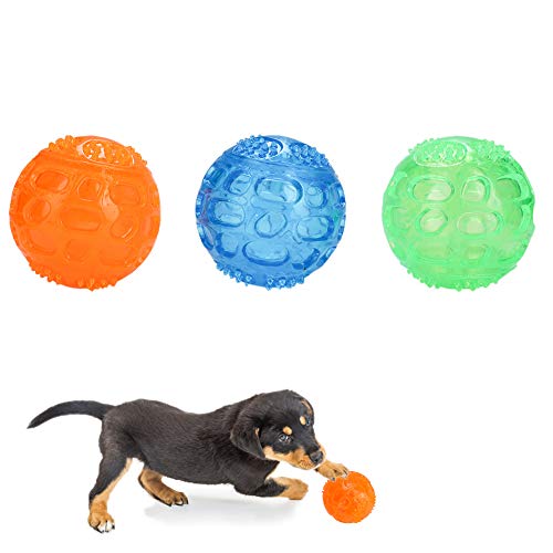 Cyrank 3 Stück Hundespielzeug Ball, quietschendes Hundespielzeug Hundezähne Reinigungsspielzeug Gummibälle für Hunde Welpen Training Spielen im Freien drinnen Cyrank 3 Stück Hundespielzeug Ball, quietschendes Hundespielzeug Hundezähne Reinigungsspielzeug Gummibälle für Hunde Welpen Training Spielen im Freien drinnen von Cyrank