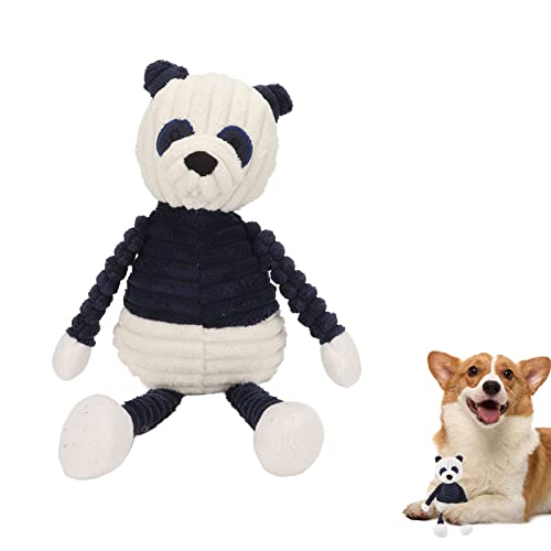 Hundespielzeug, Welpen-Kauspielzeug für Zahnen, Panda, Plüsch, quietschend, Hundespielzeug gegen Langeweile und stimulierendes Beißspielzeug für Welpen von Cyrank