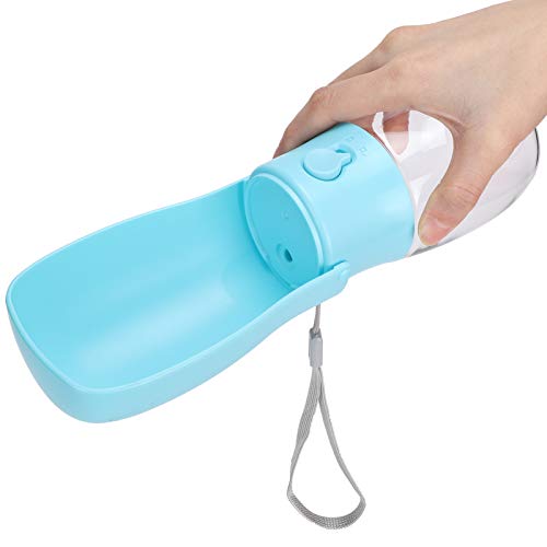 Hundewasserflasche, Trinkflasche Hunde Faltbar Hundetrinkflasche Für Unterwegs Haustiere Auslaufsicher Wasserflasche Haustier-Wasserspender Tragbare Hundewasserflaschen Für Katzen, Kaninchen (Blau) von Cyrank