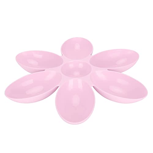 Katzennapf, Blütenblätterform, 6 Gitter, Haustier-Futternapf, Haustier-Futternäpfe, Katzennäpfe Für Hauskatzen Für Futter Und Wasser (Mikrowelle Ist Verboten)(Rosa) von Cyrank