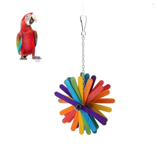 Vogel-Papageien-Kaustangen-Spielzeug, mehrfarbiger Holz-Eis am Stiel Vogel-Spielzeug zum Kauen mit knirschenden Zähnen, Eis am Stiel-Spielzeug für Sittiche, Sittiche, Nymphensittiche, Unzertrennliche, Vogel-Papageien-Kaustangen-Spielzeug, mehrfarbiger Holz-Eis am Stiel Vogel-Spielzeug zum Kauen mit knirschenden Zähnen, Eis am Stiel-Spielzeug für Sittiche, Sittiche, Nymphensittiche, Unzertrennliche, von Cyrank