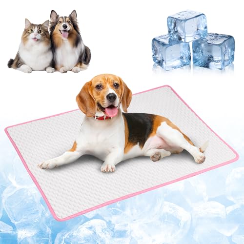 Czerio Kühlbett für Hunde, Selbst Kühlende Hundematte Sommer Kühlkissen hundematte, Die Innovative Kühlmatte Atmungsaktive EIS-Matte für Hunde & Katzen, Dog Cooling Mat Kühlkissen Waschbar (Rosa, XL) Czerio Kühlbett für Hunde, Selbst Kühlende Hundematte Sommer Kühlkissen hundematte, Die Innovative Kühlmatte Atmungsaktive EIS-Matte für Hunde & Katzen, Dog Cooling Mat Kühlkissen Waschbar (Rosa, XL) von Czerio