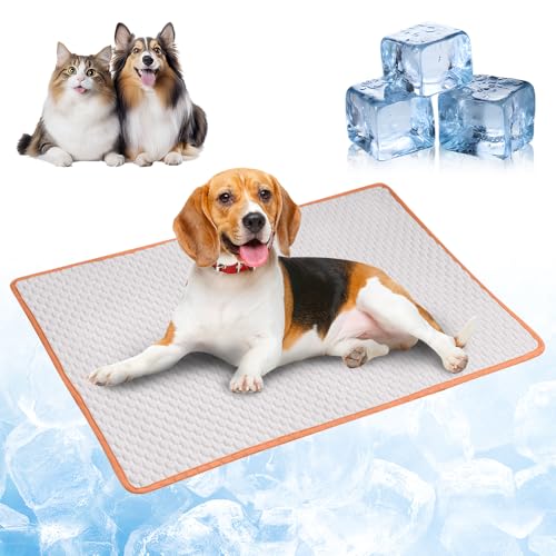 Czerio Kühlbett für Hunde, Selbst Kühlende Hundematte Sommer Kühlkissen hundematte, Die Innovative Kühlmatte Atmungsaktive EIS-Matte für Hunde & Katzen, Dog Cooling Mat Kühlkissen Waschbar (Beige, L) Czerio Kühlbett für Hunde, Selbst Kühlende Hundematte Sommer Kühlkissen hundematte, Die Innovative Kühlmatte Atmungsaktive EIS-Matte für Hunde & Katzen, Dog Cooling Mat Kühlkissen Waschbar (Beige, L) von Czerio