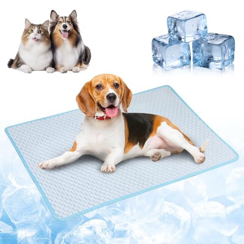 Czerio Kühlbett für Hunde, Selbst Kühlende Hundematte Sommer Kühlkissen hundematte, Die Innovative Kühlmatte Atmungsaktive EIS-Matte für Hunde & Katzen, Dog Cooling Mat Kühlkissen Waschbar (Blau, L) Czerio Kühlbett für Hunde, Selbst Kühlende Hundematte Sommer Kühlkissen hundematte, Die Innovative Kühlmatte Atmungsaktive EIS-Matte für Hunde & Katzen, Dog Cooling Mat Kühlkissen Waschbar (Blau, L) von Czerio