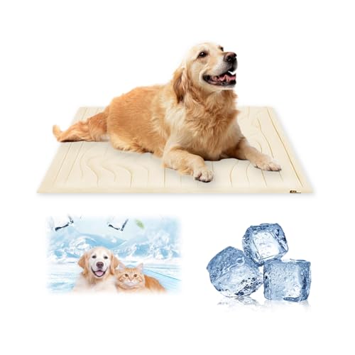 Czerio Kühlmatte Hund, 2025 Neu Die Innovative Kühlmatte Für Hunde, Atmungsaktive EIS-Matte für Hunde & Katzen, Haustier Kühlmatte Waschbares Matte Sommer Kühlkissen Katzen Selbstkühlende (Beige, M) Czerio Kühlmatte Hund, 2025 Neu Die Innovative Kühlmatte Für Hunde, Atmungsaktive EIS-Matte für Hunde & Katzen, Haustier Kühlmatte Waschbares Matte Sommer Kühlkissen Katzen Selbstkühlende (Beige, M) von Czerio