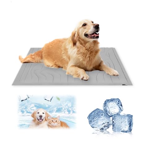 Czerio Kühlmatte Hund, 2025 Neu Die Innovative Kühlmatte Für Hunde, Atmungsaktive EIS-Matte für Hunde & Katzen, Haustier Kühlmatte Waschbares Matte Sommer Kühlkissen Katzen Selbstkühlende (Grau, XL) Czerio Kühlmatte Hund, 2025 Neu Die Innovative Kühlmatte Für Hunde, Atmungsaktive EIS-Matte für Hunde & Katzen, Haustier Kühlmatte Waschbares Matte Sommer Kühlkissen Katzen Selbstkühlende (Grau, XL) von Czerio