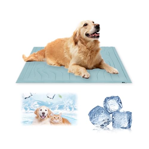 Czerio Kühlmatte Hund, 2025 Neu Die Innovative Kühlmatte Für Hunde, Atmungsaktive EIS-Matte für Hunde & Katzen, Haustier Kühlmatte Waschbares Matte Sommer Kühlkissen Katzen Selbstkühlende (Blau, L) Czerio Kühlmatte Hund, 2025 Neu Die Innovative Kühlmatte Für Hunde, Atmungsaktive EIS-Matte für Hunde & Katzen, Haustier Kühlmatte Waschbares Matte Sommer Kühlkissen Katzen Selbstkühlende (Blau, L) von Czerio