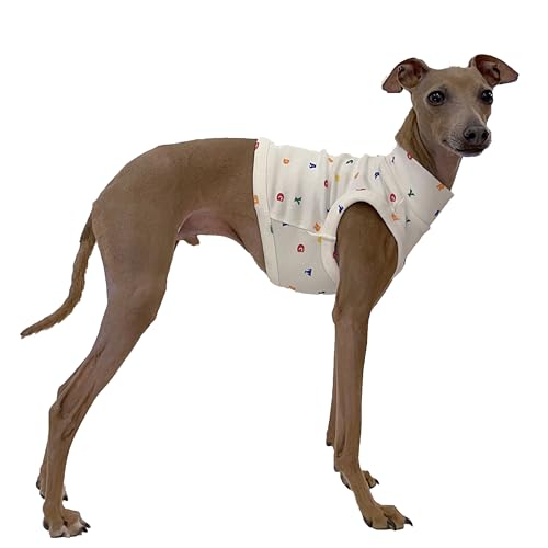 D DOGGY STAR Croptop für italienische Windhunde, dehnbar, Whippet für Hunde (Größe XL, Alpbt Croptop Ivry) von D DOGGY STAR