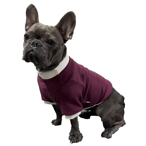 D DOGGY STAR Hundekleidung für Hunde, superweiches Fleece, mit Ärmeln, für Herbst, Winter und Frühjahr (5XL, B Wine FLC) von D DOGGY STAR