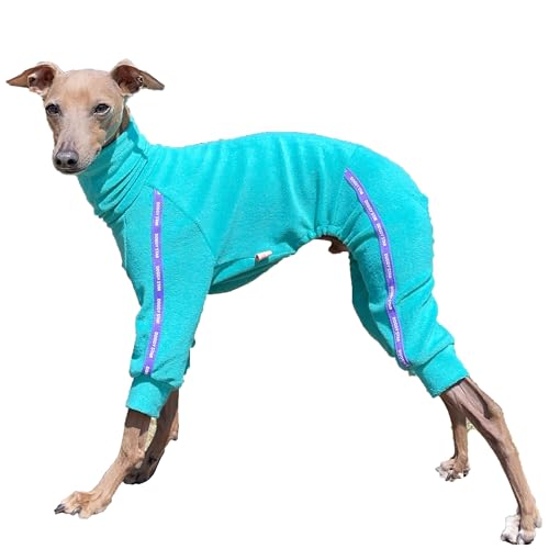 D DOGGY STAR Italienische Windhunde, dehnbares Handtuch, Sport-Einteiler, Outfit für Hundemantel, Größe L, TWL, Türkis von D DOGGY STAR