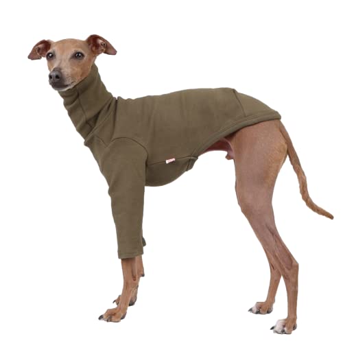 D DOGGY STAR Italienische Windhunde-Kleidung, flexibles T-Shirt, Whippet für Hunde, Größe S, Khaki von D DOGGY STAR