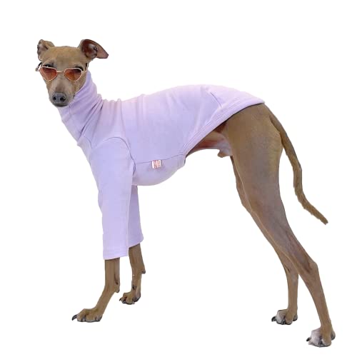 D DOGGY STAR Italienisches Windhund-Kleidung, flexibles T-Shirt, Whippet für Hunde, Größe M, Hellviolett von D DOGGY STAR