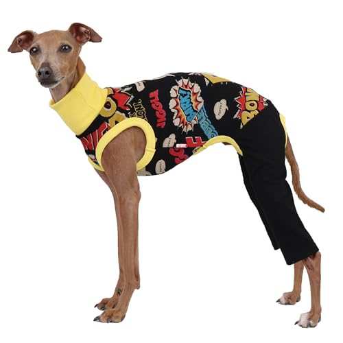 D Doggy Star Einteiler für italienische Windhunde, dehnbare Schleife, ärmellos, für Hunde, Größe XXL, Einteiler mit Schleife, Schwarz D Doggy Star Einteiler für italienische Windhunde, dehnbare Schleife, ärmellos, für Hunde, Größe XXL, Einteiler mit Schleife, Schwarz von D DOGGY STAR
