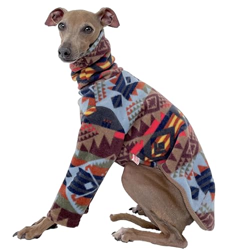 D Doggy Star Italienischer Windhund-Kleidung, Polarfleece-Pullover, T-Shirts für Hunde, Größe M, Polargeometrie von D DOGGY STAR