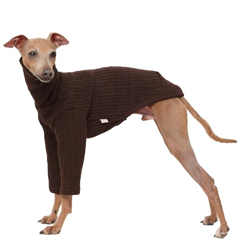 D Doggy Star Rollkragenpullover für italienische Windhunde, gerippt, weich, flexibel, warm, für Herbst und Winter, Größe M, Braun D Doggy Star Rollkragenpullover für italienische Windhunde, gerippt, weich, flexibel, warm, für Herbst und Winter, Größe M, Braun von D DOGGY STAR