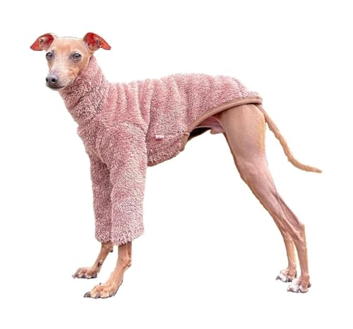 D Doggy Star italienischer Windhundkleidung, warmer Fleece-Pullover, T-Shirts für Hunde, Größe M, Fleece, Beige von D DOGGY STAR