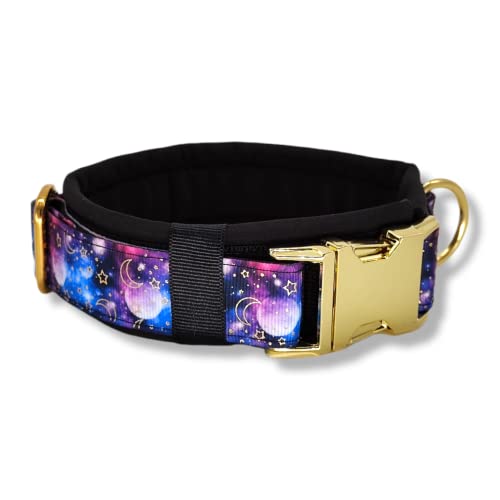 D by E Couture Hundehalsband – Infinity III - gepolstert, verstellbar, 40mm Breite, Verschiedene Größen, Handmade (M (ca. 36-42cm)) von D by E Couture