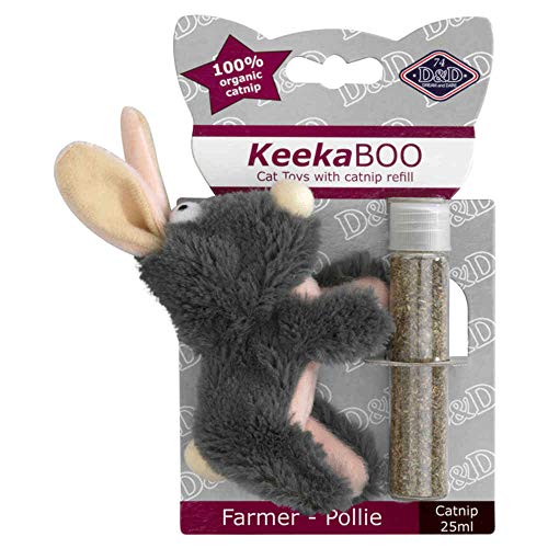 D&D 402-427606 Katzenspielzeug Keekaboo Farmer-Pollie, 8.5 cm, Inklusive 25 ml Katzenminze von D&D Home